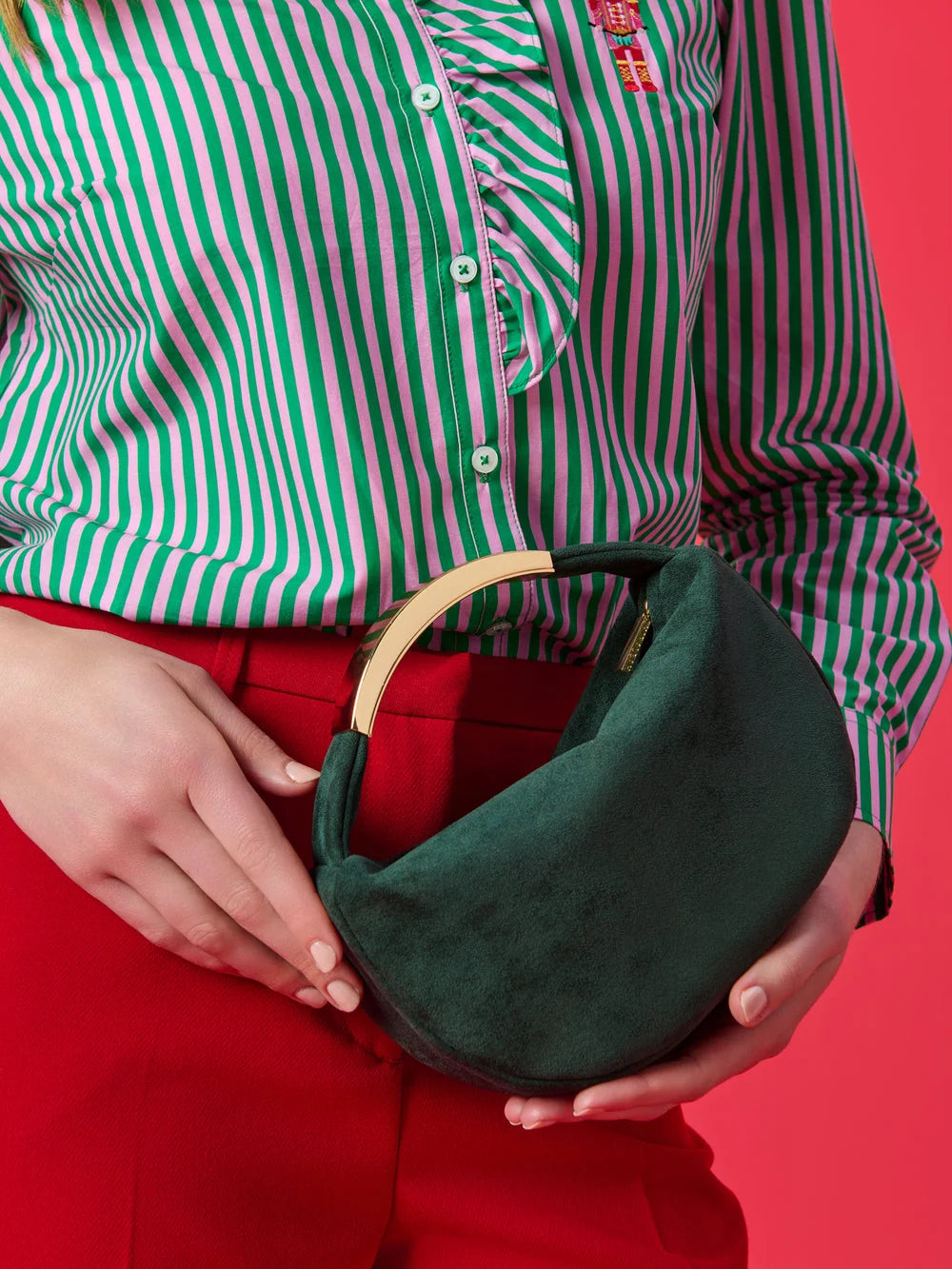 Shiraleah Luna Top Handle Bag – Green