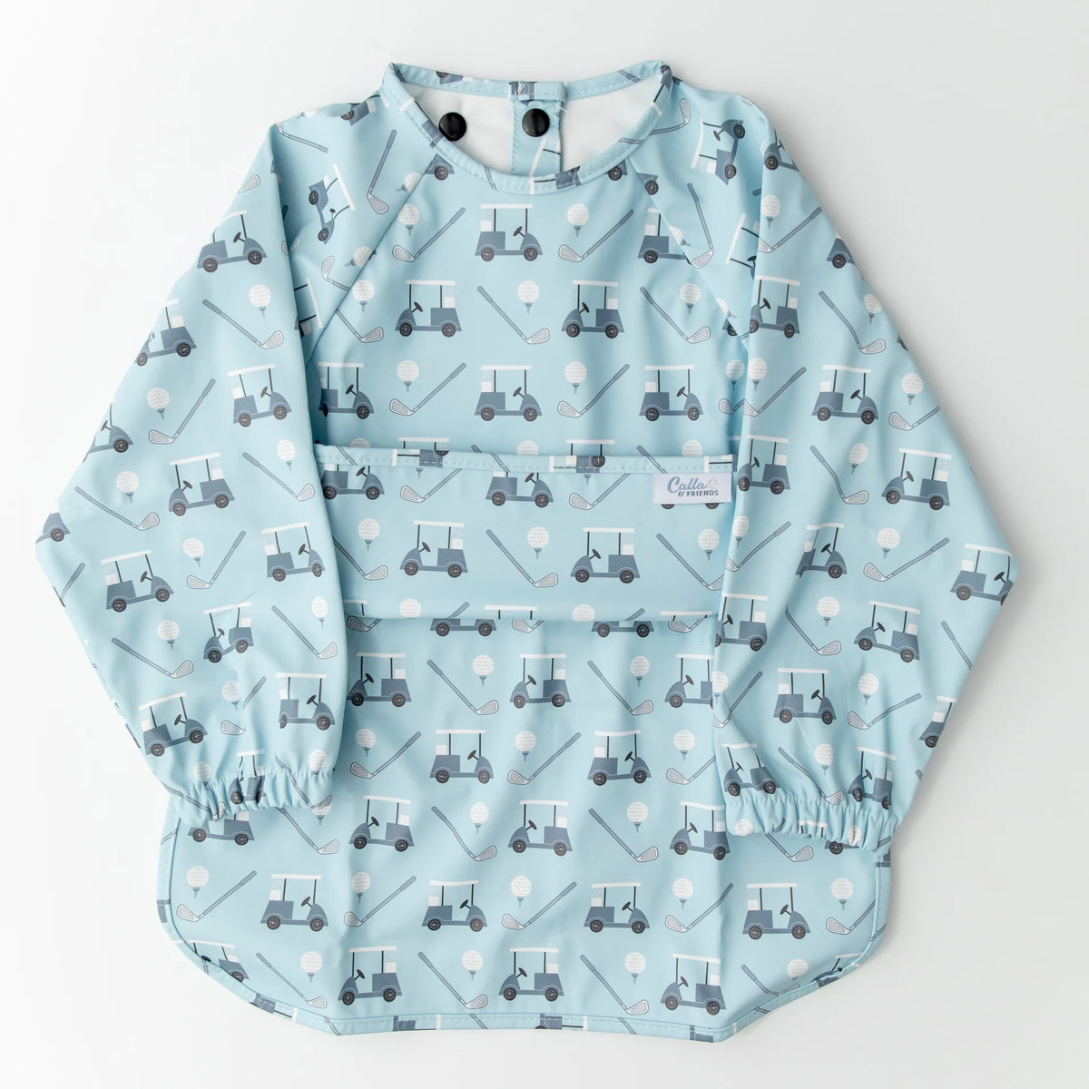 Calla Baby – Grayson Long Sleeve Bib – Golf Blue