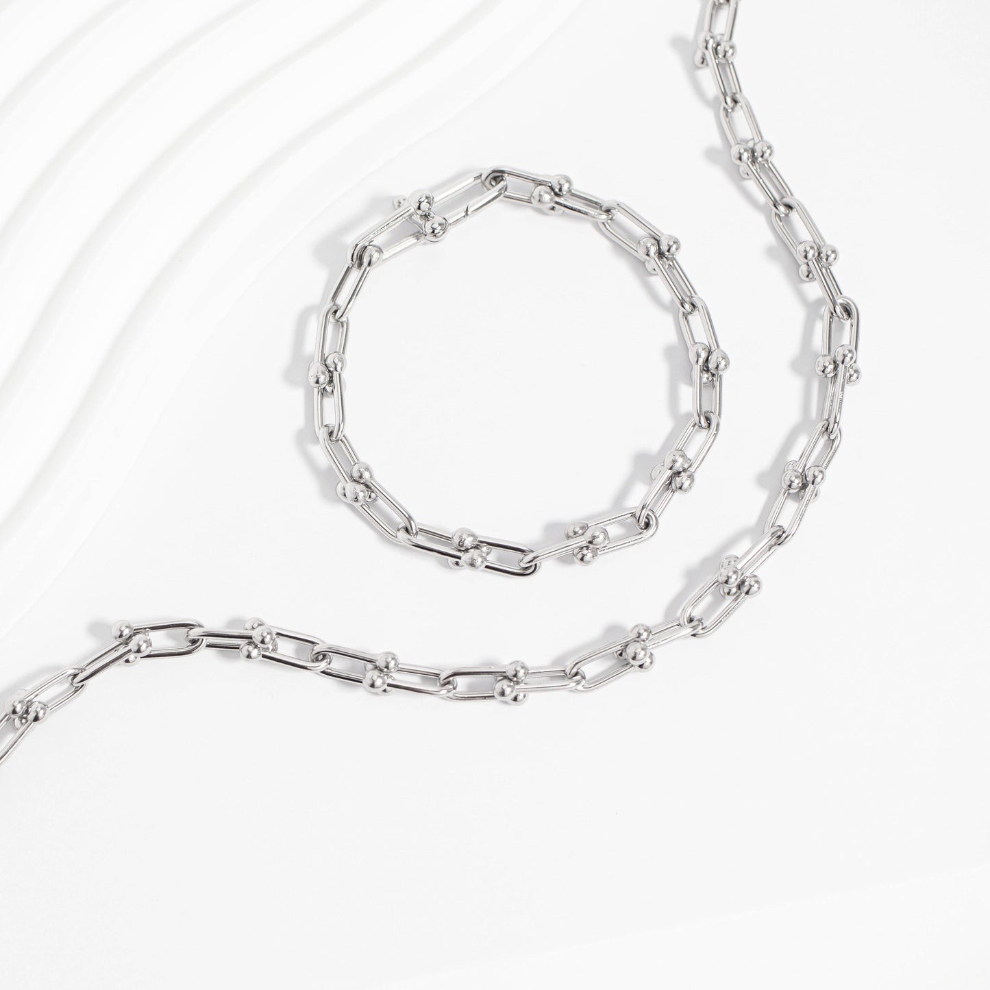 18K Gold PVD Stainless Steel Hardware Chain Bracelet