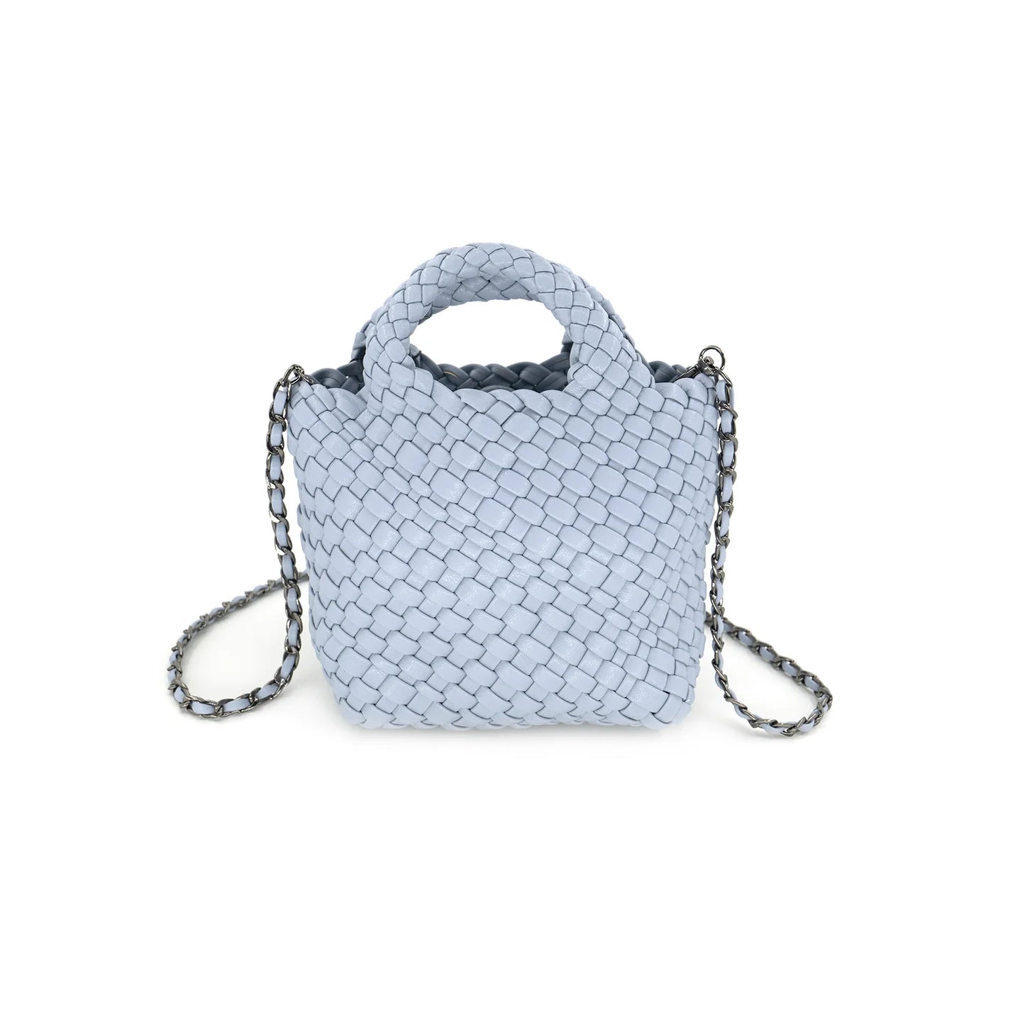 Braided Clutch Crossbody - Sky Blue