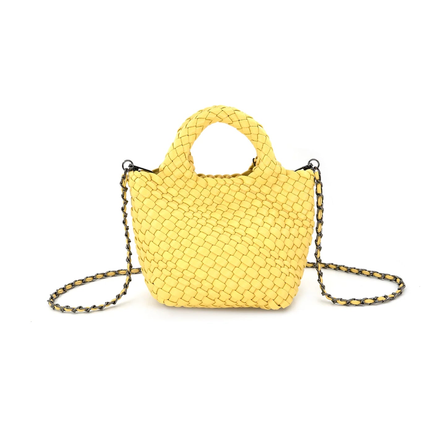 Braided Clutch Crossbody - Yellow