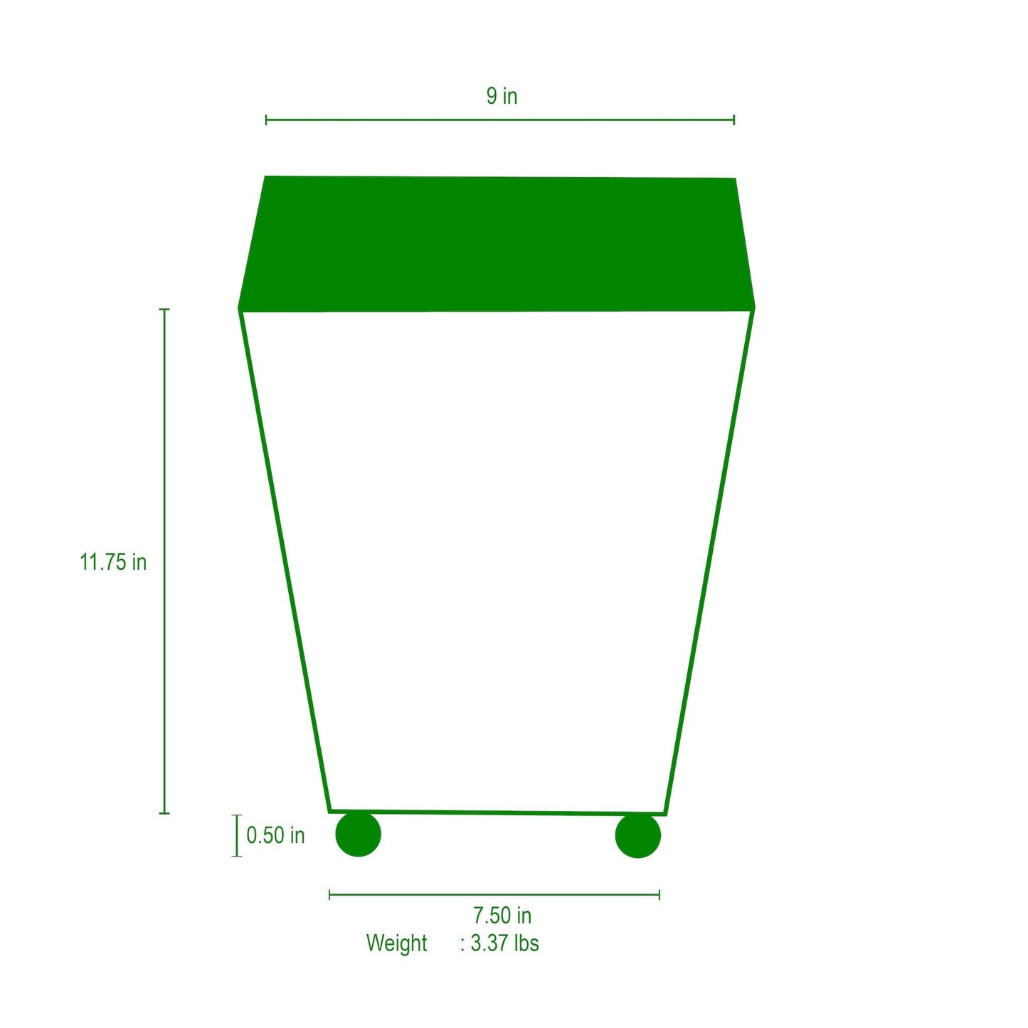 Garden Party Enameled Square Wastebasket 9