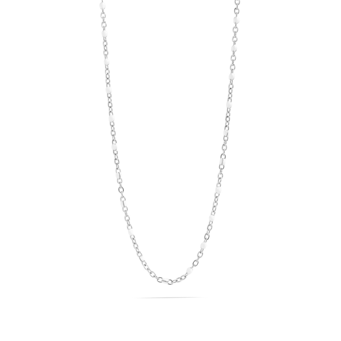 18K Gold PVD Stainless Steel White Confetti Chain Necklace