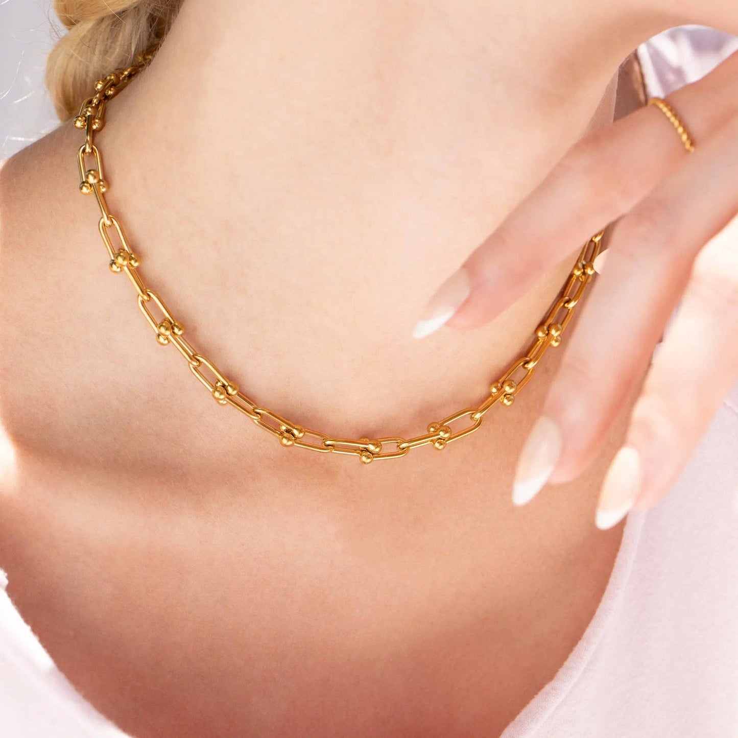 18K Gold PVD Stainless Steel Hardware Chain Necklace
