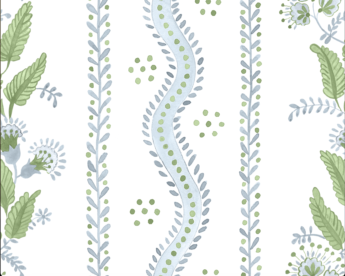 Emma Stripe Enameled Tissue Box Cover - Blue & Green
