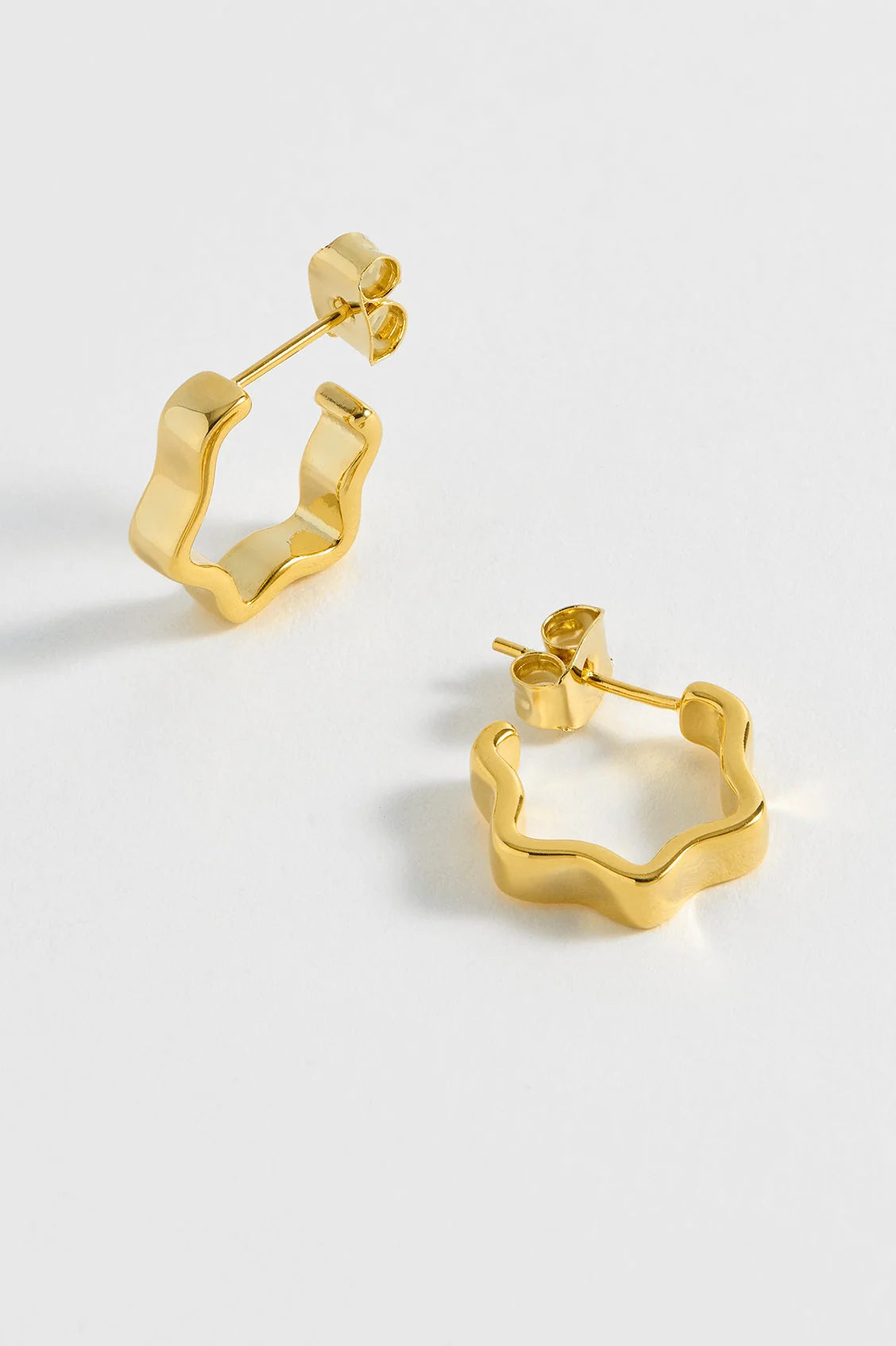 Estella Bartlett Flat Wave Hoop Earrings