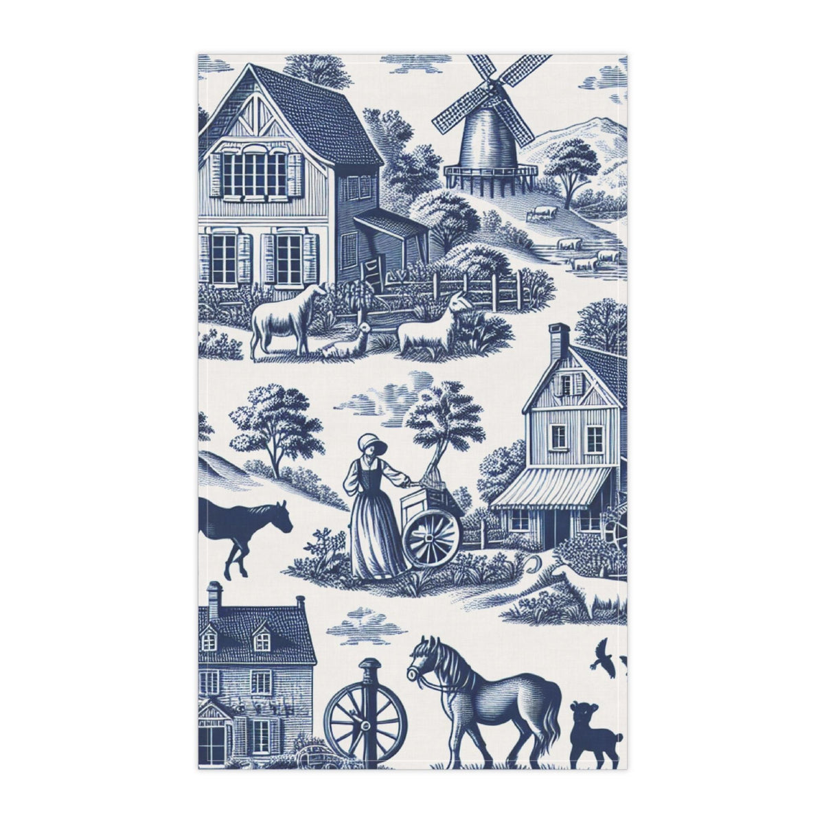 Geometry French Countryside Tea Towel