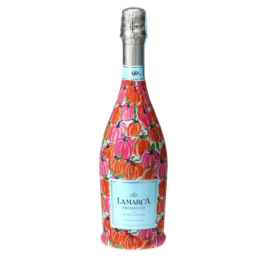 Beau Bottles Prosecco Bottle Wrap – Pink & Orange Pumpkins