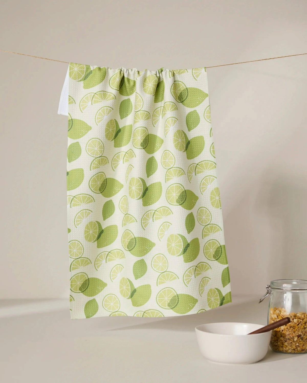 Geometry Limes Tea Towel