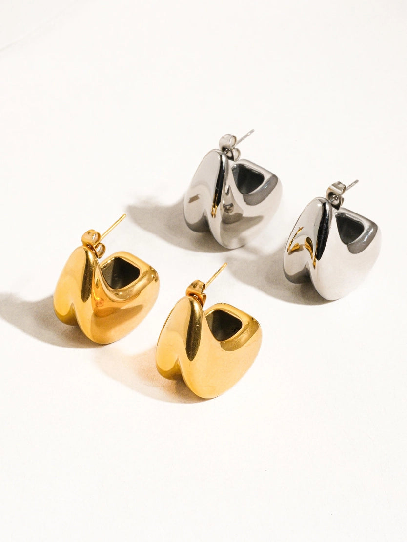 Sonnet 18K Gold Non-Tarnish Double Huggie Earring