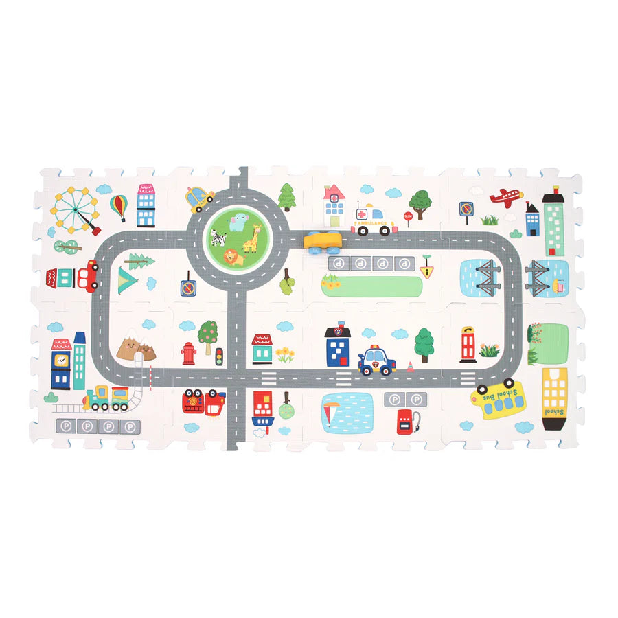 Sunta Around the Town Play Mat with DIY Car