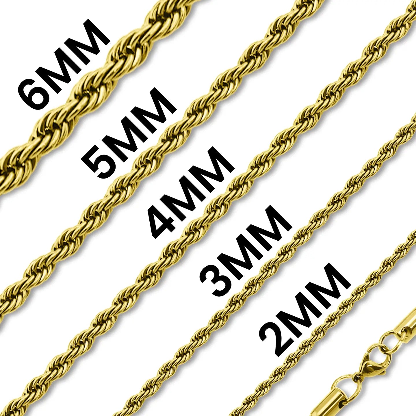 Cecilia Tayor 20" Gold PVD Rope Chain Necklace
