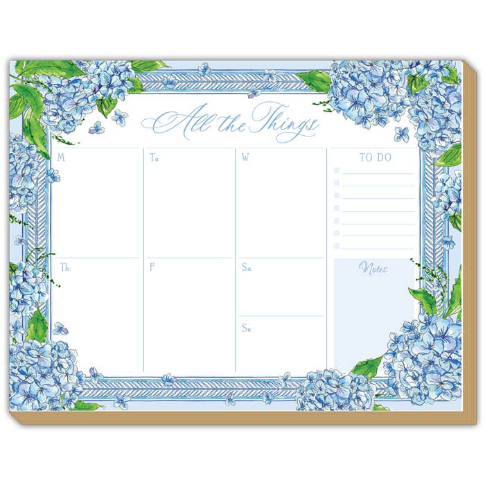 Handpainted Hydrangea Blue Luxe Planner