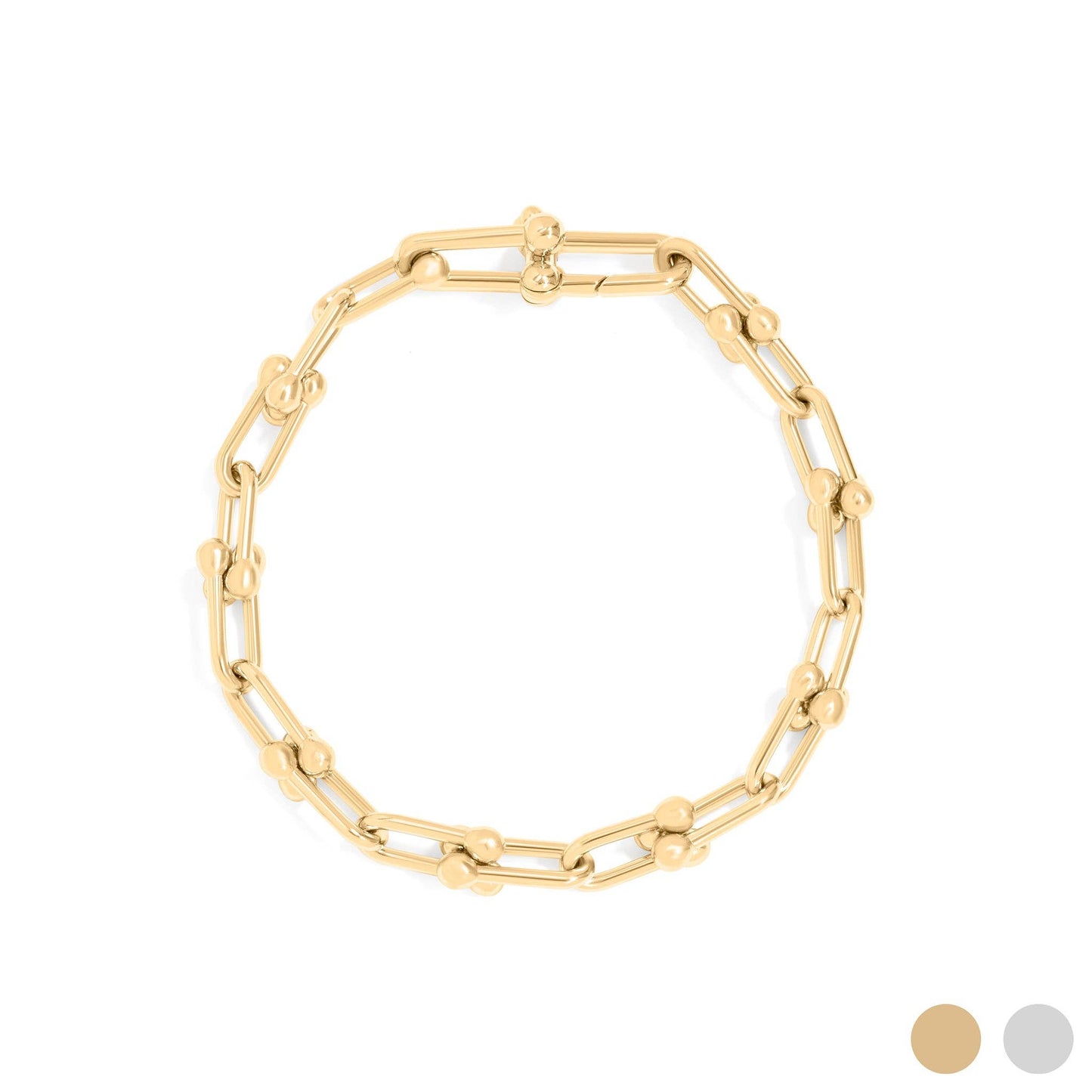 18K Gold PVD Stainless Steel Hardware Chain Bracelet