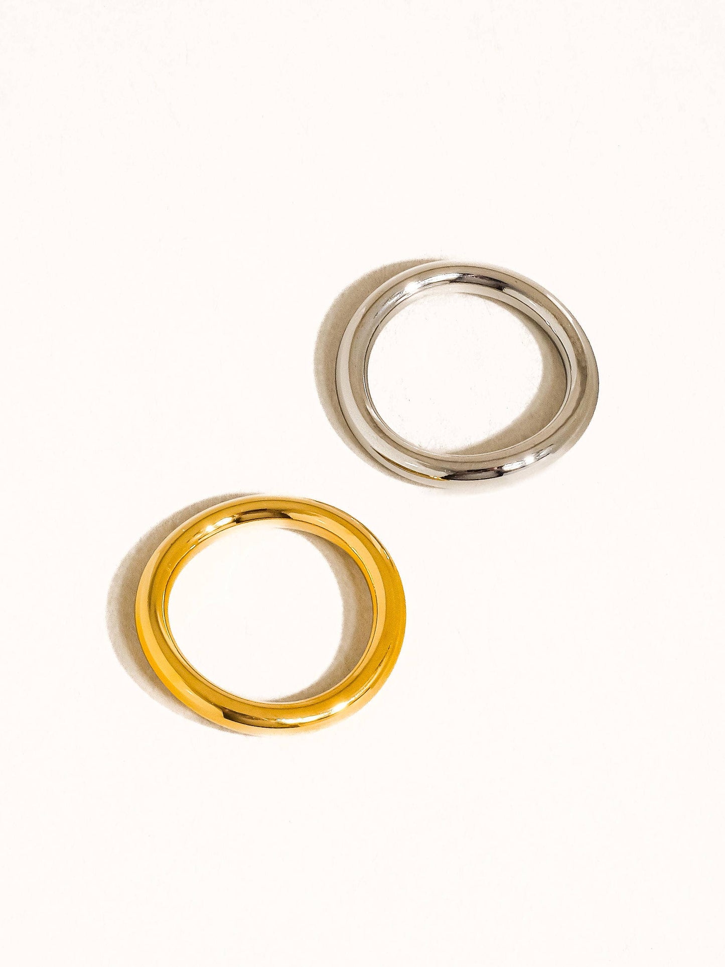 Andrée 18K Gold Non-Tarnish Double Two Tone Ring