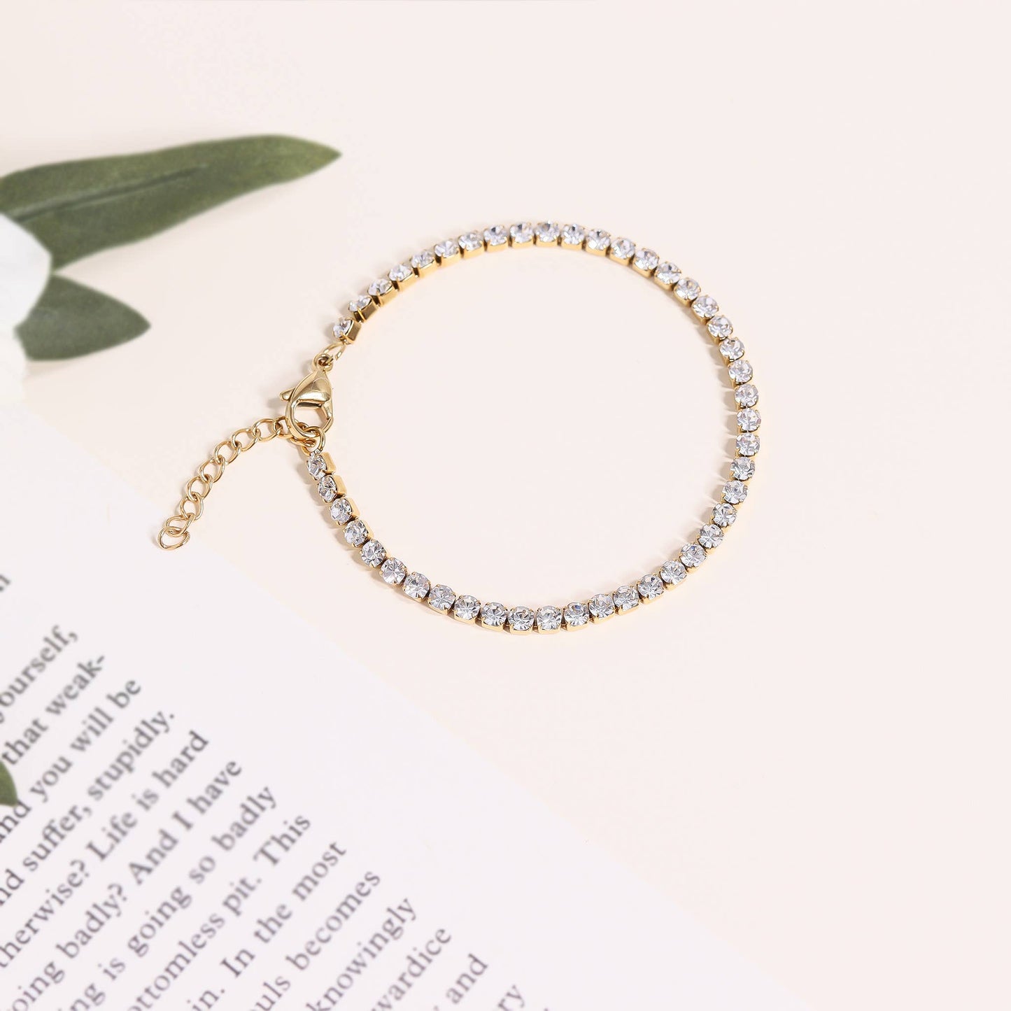 18K Gold PVD Coated Birthstone Tennis Bracelet
