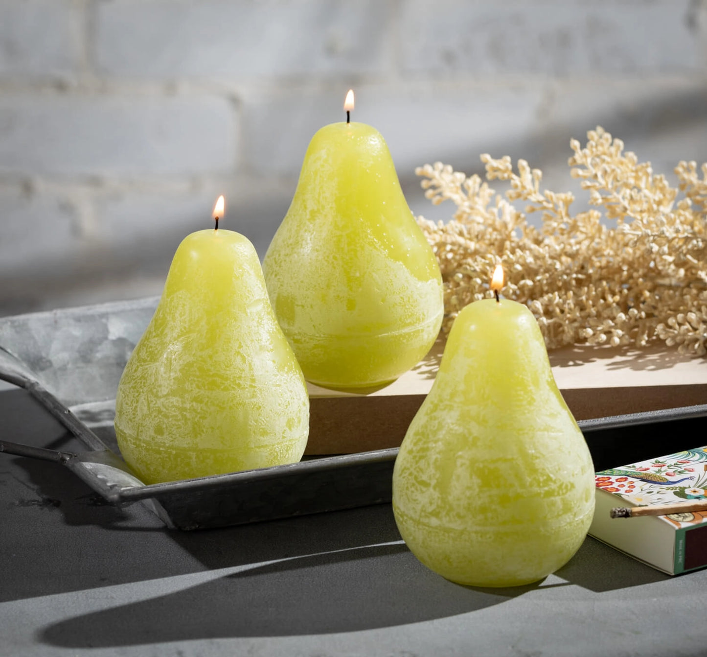 Pear Candle - Green