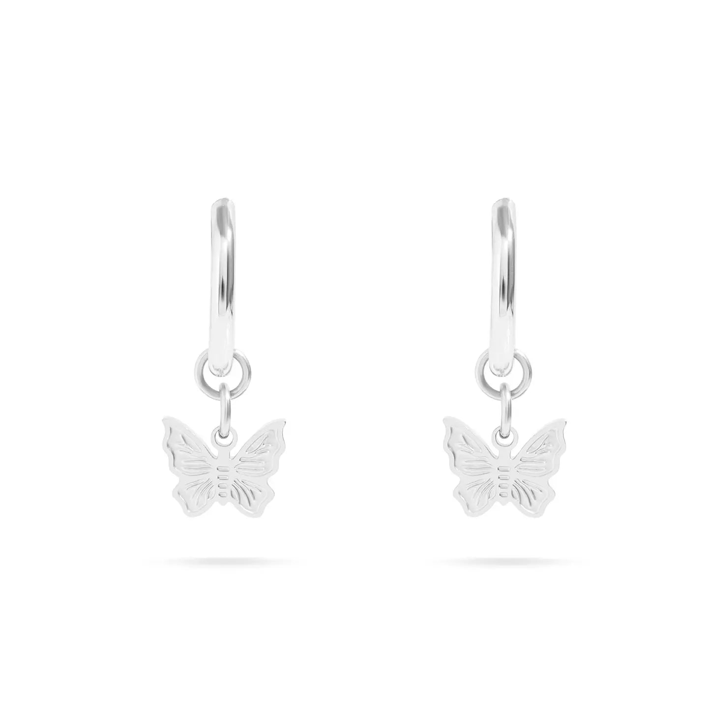 Cecilia Taylor Stainless Steel Butterfly Huggie Earrings