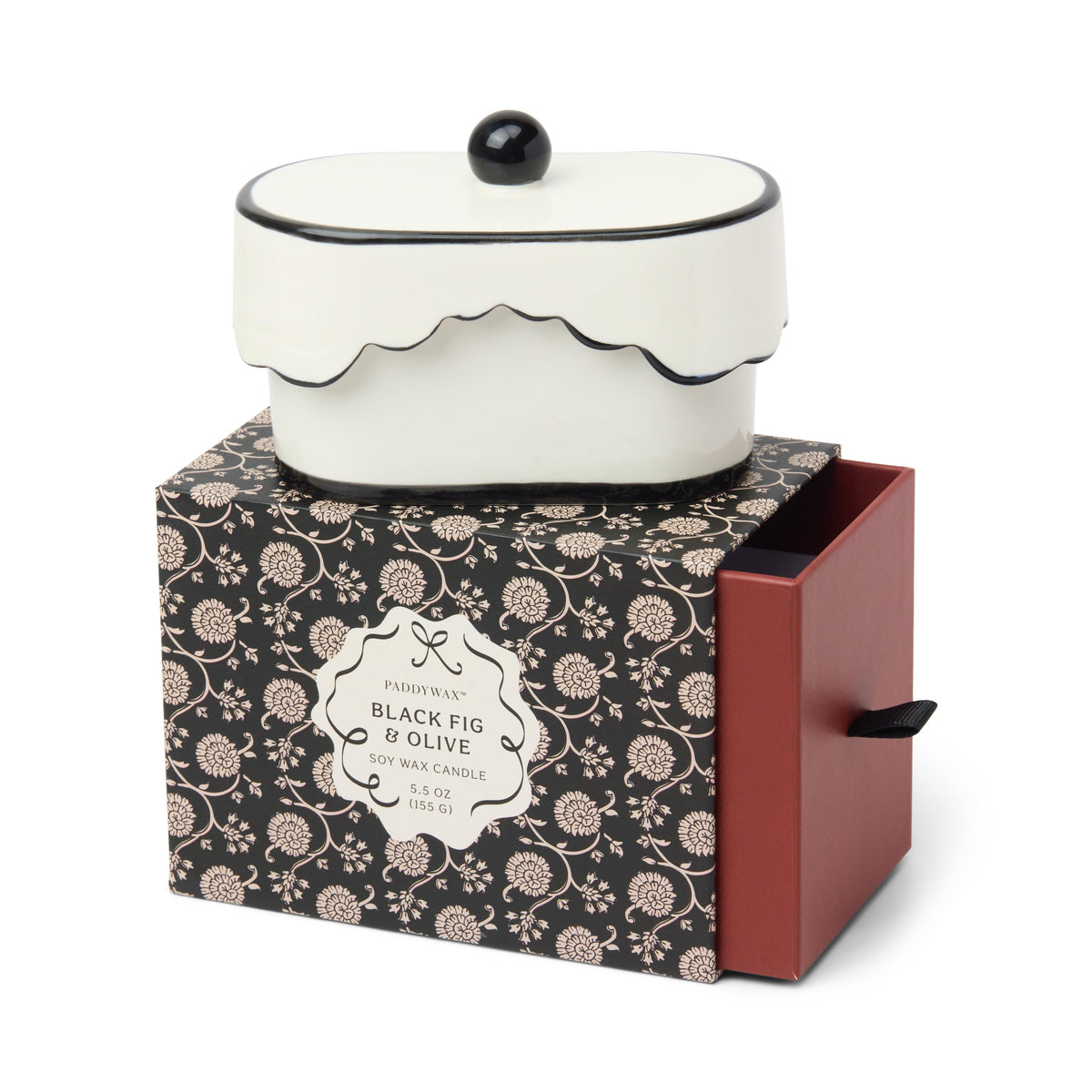 Paddywax Chérie Black & White Candle with Lid