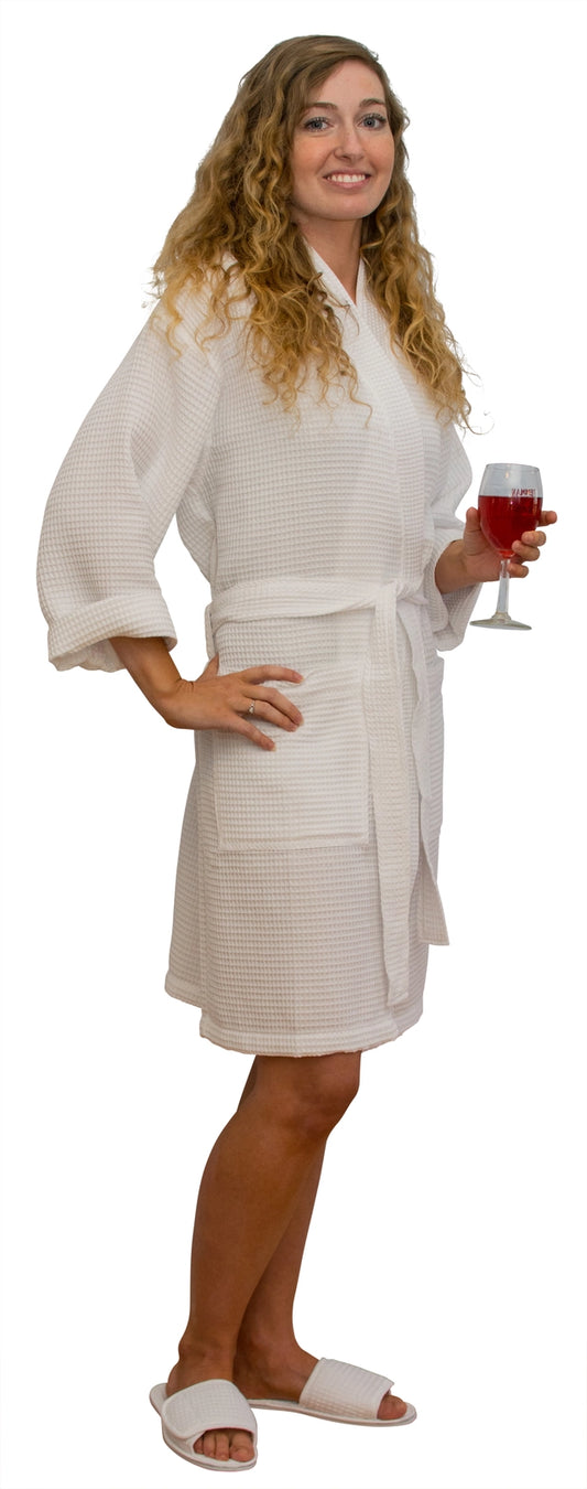 Waffle Weave Robe (white)