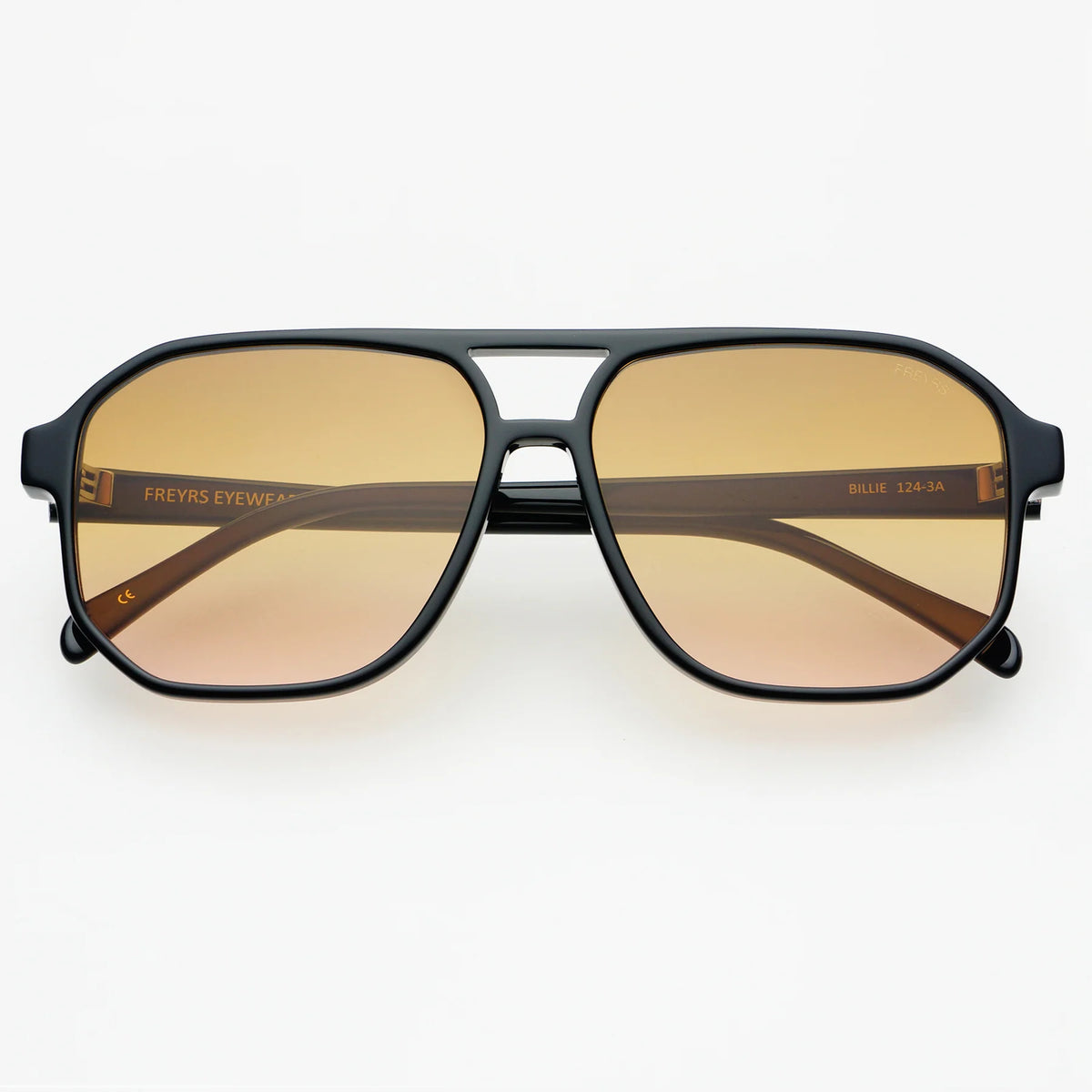 Freyrs Billie Aviator Sunglasses – Black / Brown
