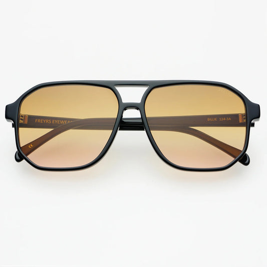 Freyrs Billie Aviator Sunglasses – Black / Brown