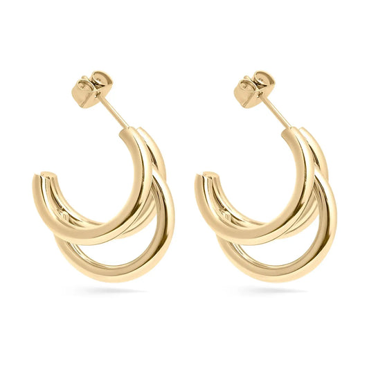 Cecilia Taylor 18K Gold Stainless Steel Huggie Hoop Earrings