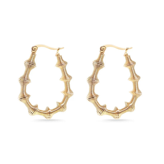 Cecilia Taylor 18K Gold Pvd Stainless Steel Wired Statement Hoop Earrings