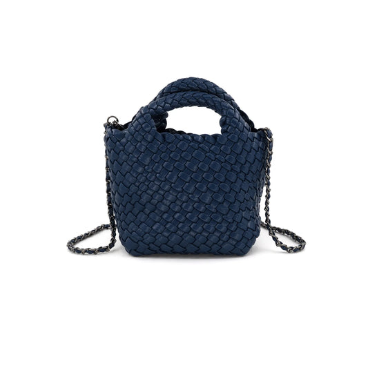 Braided Clutch Crossbody - Navy