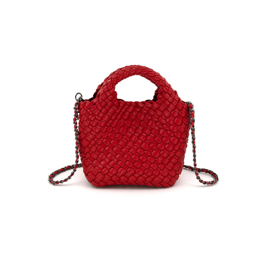 Braided Clutch Crossbody - Red