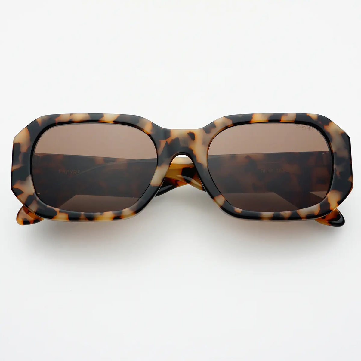 Freyrs Onyx Acetate Women's Rectangular Sunglasses – Milky Tortoise