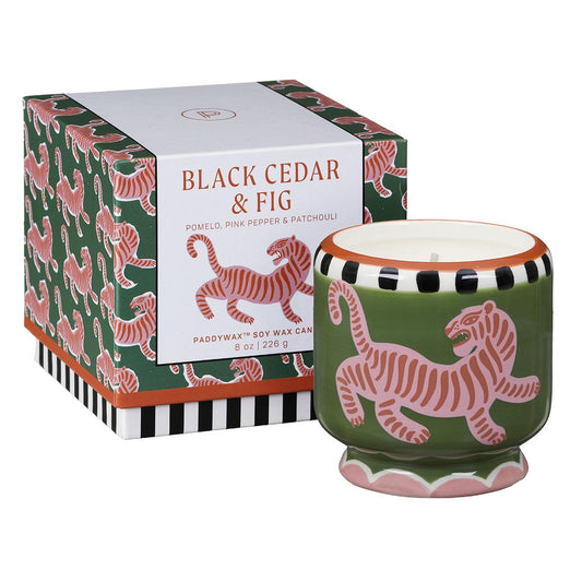 Paddywax Tiger Black Cedar & Fig Candle