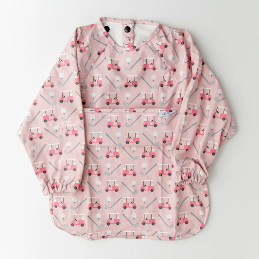 Calla Baby – Grayson Long Sleeve Bib – Golf Pink
