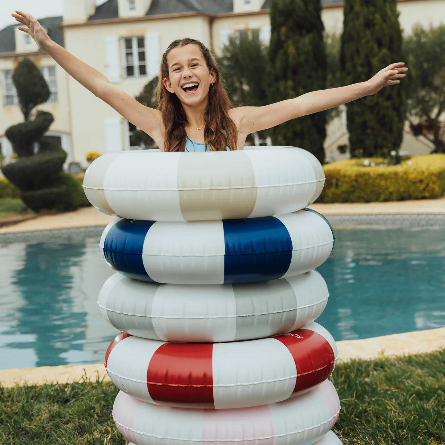 Kids Vintage Tube Float  - Pink, 34"