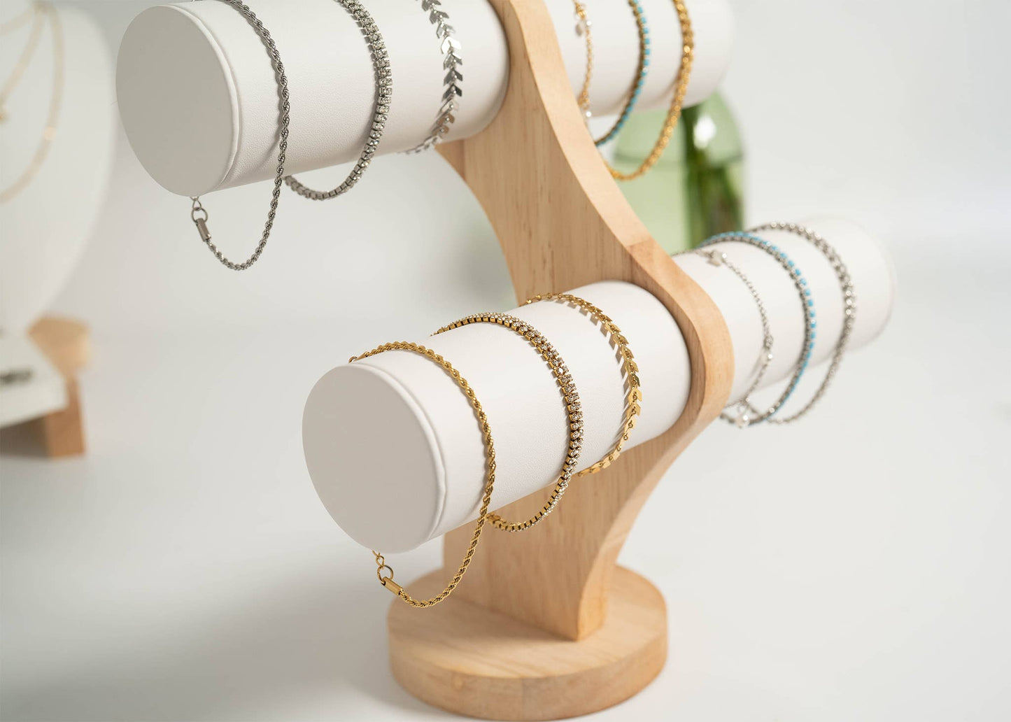 Stainless Steel Gold Chevron Chain Bracelet