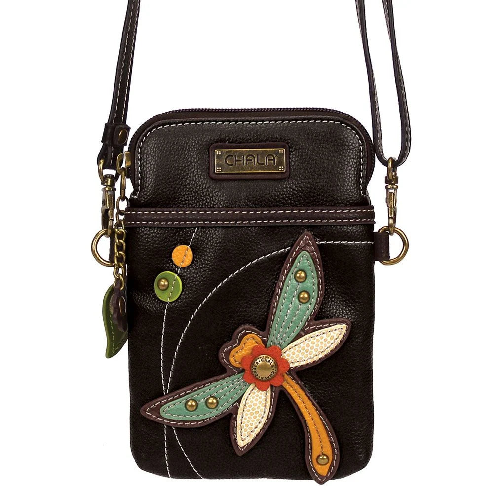 Chala Dragonfly Crossbody Bag – Black