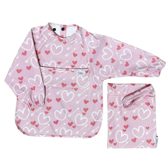 Calla Baby – Grayson Long Sleeve Bib – Love Struck Petal Pink