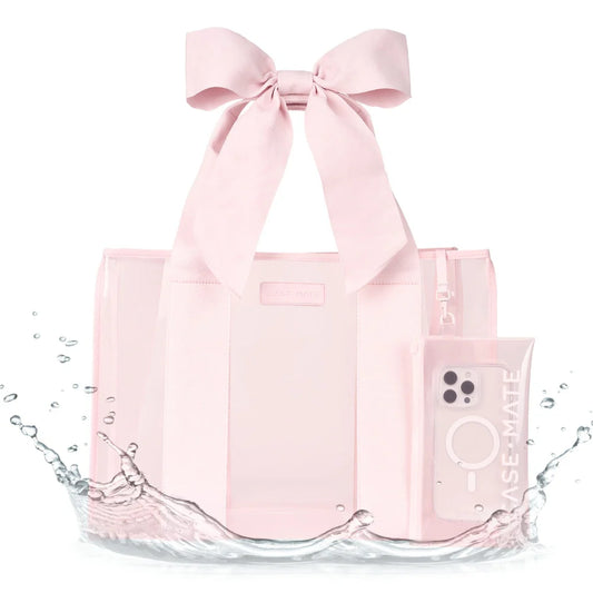 Casemate Clear Bow Tote Bag, Pink