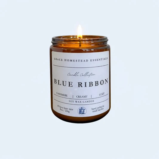 Forage Farmstead Blue Ribbon Candle