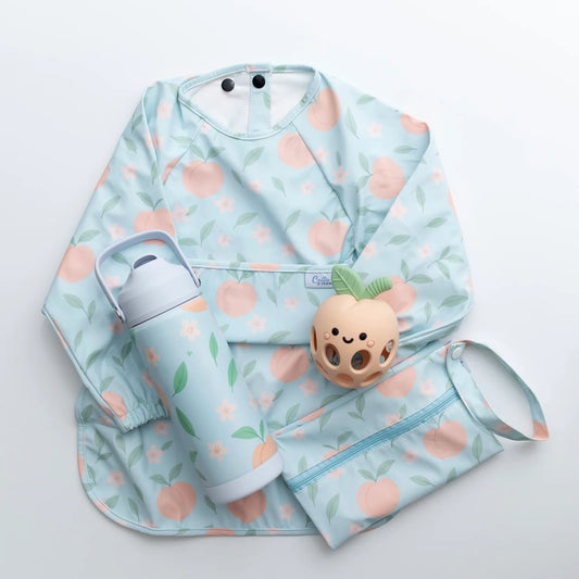 Calla Baby - One Size - 6-36M - The Grayson Long Sleeve Bib - Peach Blossom