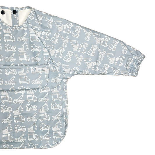 Calla Baby - One Size - 6-36M - The Grayson Long Sleeve Bib - Construction Powder Blue