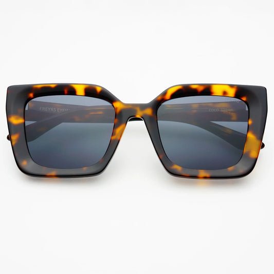Freyrs Coco Square Sunglasses – Tortoise / Gray