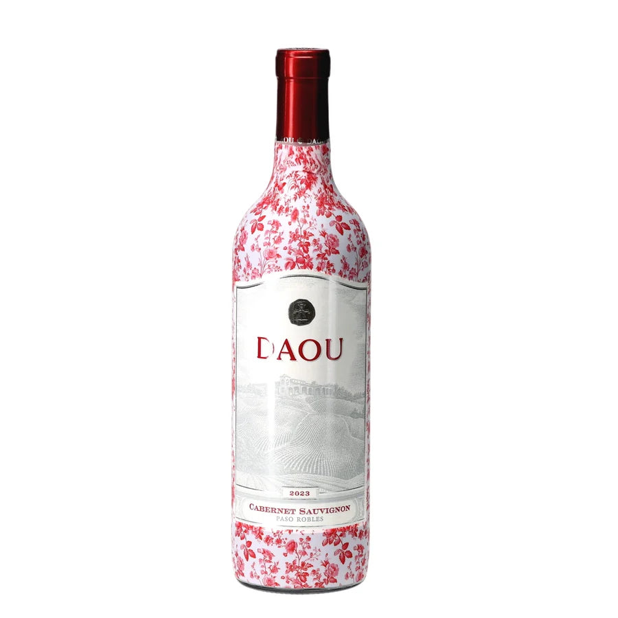 Beau Bottles DAOU Wine Bottle Wrap – Deep Red Floral