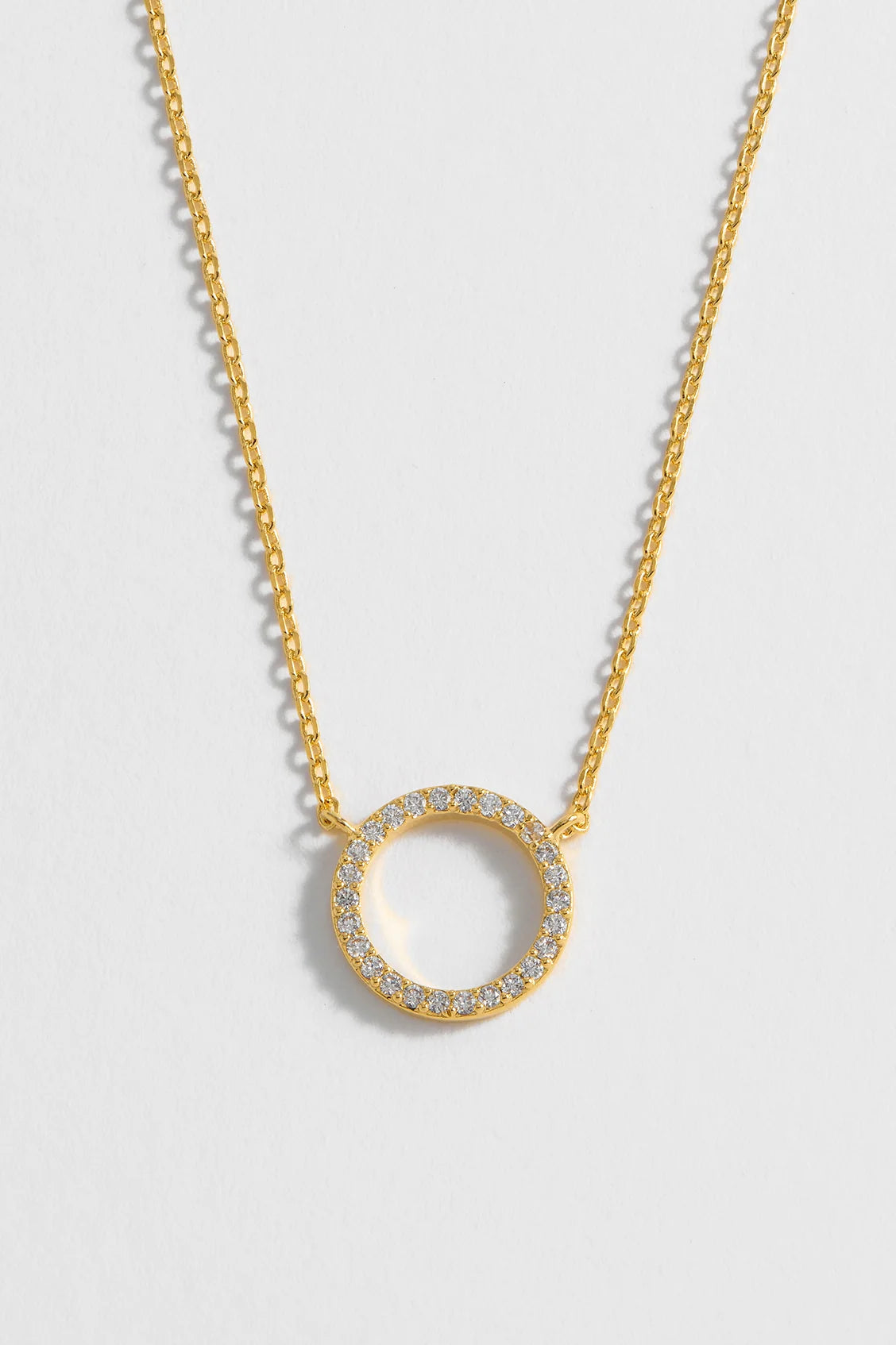 Estella Bartlett Large Pavé Circle CZ Necklace
