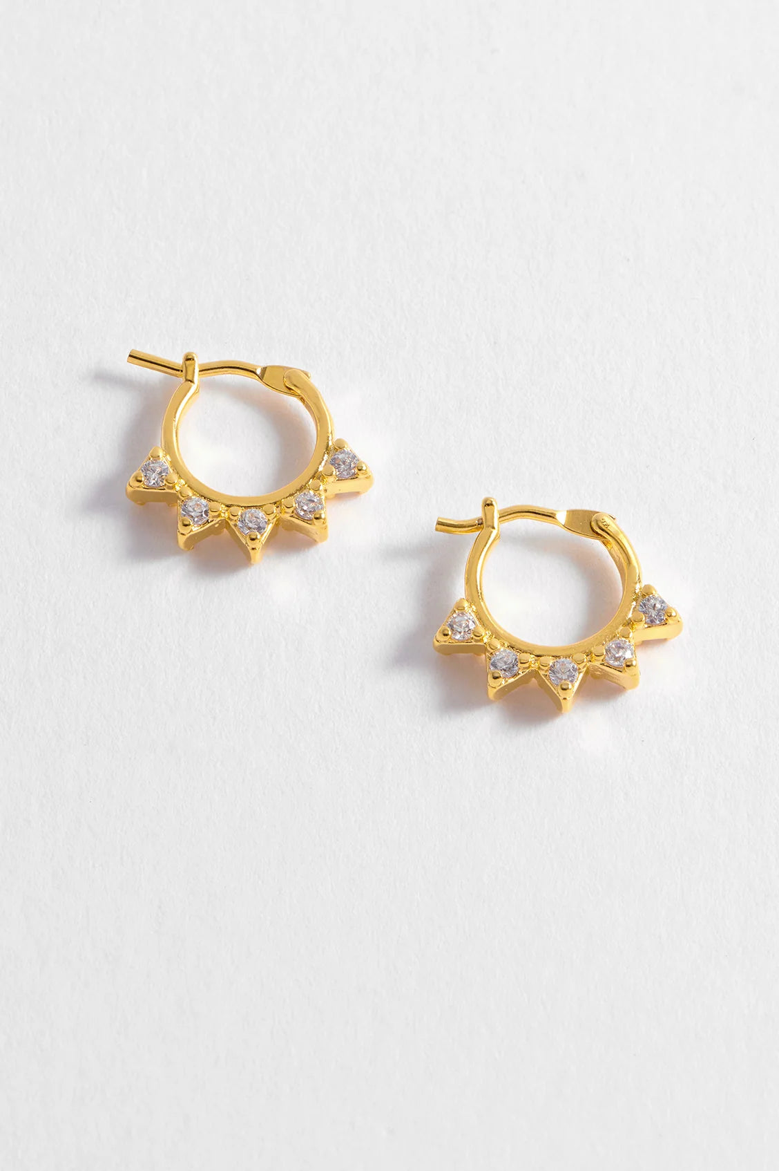 Estella Bartlett CZ Spike Hoop Earrings