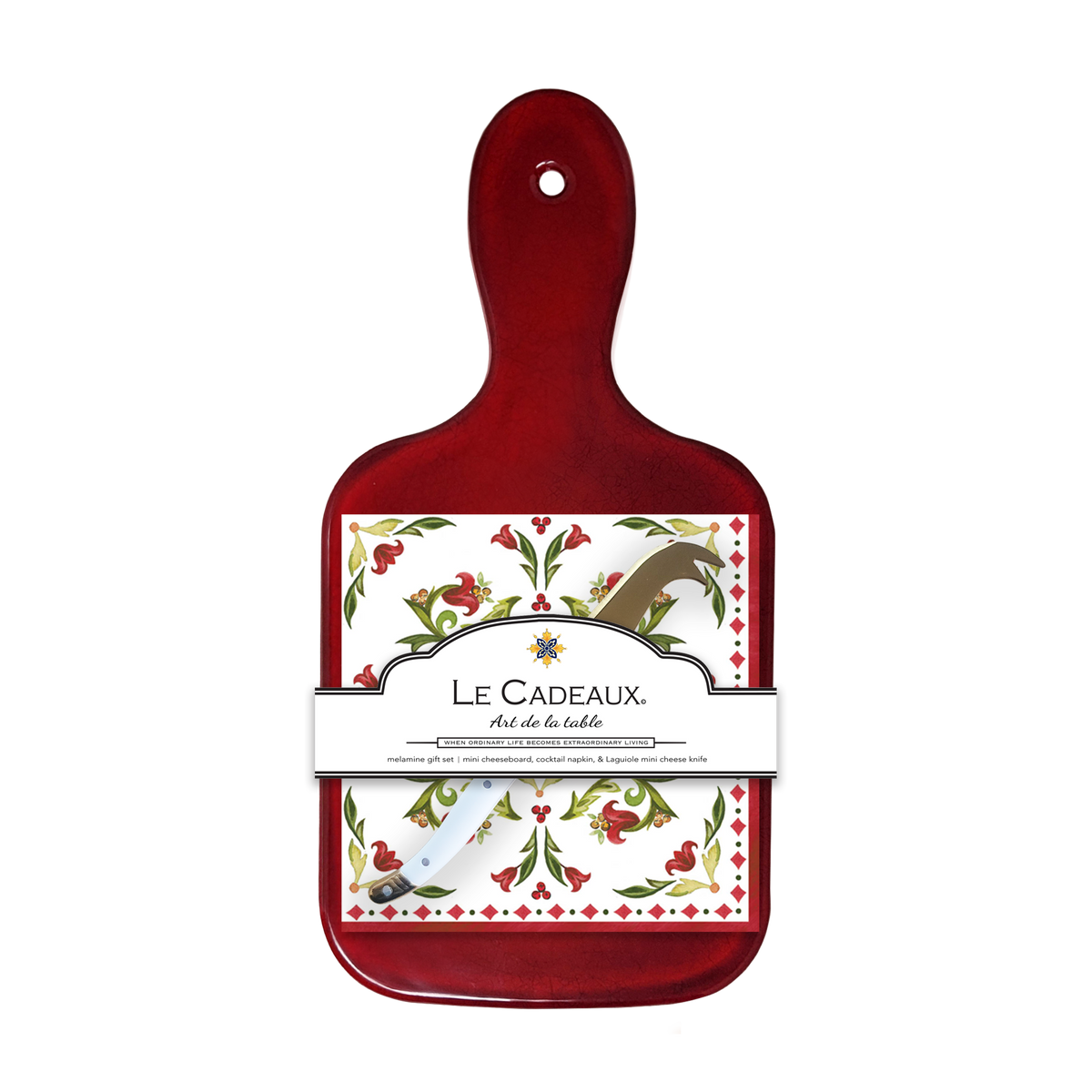 Le Cadeaux Garnet Mini Cheese Board Gift Set