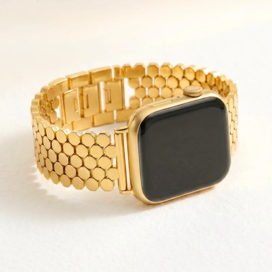 Cape Diablo Lux Apple Watch Strap – Golden Honeycomb