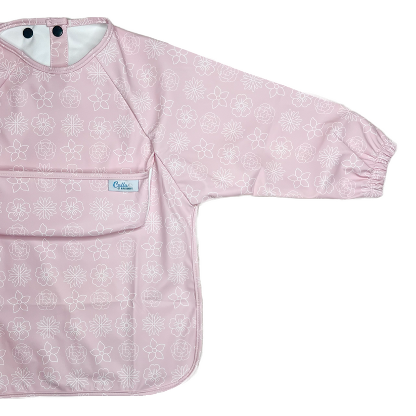 Calla Baby - One Size - 6-36M - The Grayson Long Sleeve Bib - Blossom Petal Pink