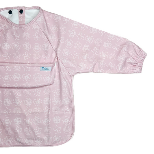 Calla Baby - One Size - 6-36M - The Grayson Long Sleeve Bib - Blossom Petal Pink