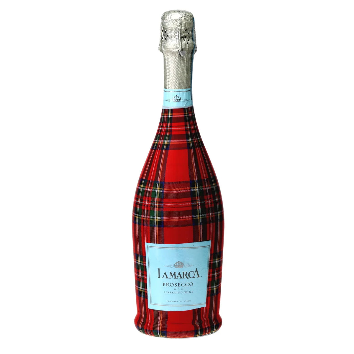 Beau Bottles Prosecco Bottle Wrap – Red & Green Christmas Tartan